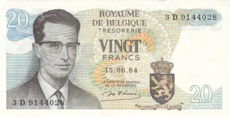 Belgium 20 Francs, 1964 image