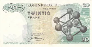 Belgium 20 Francs, 1964 reverse