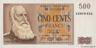 Belgium 500 Francs, 1957 image