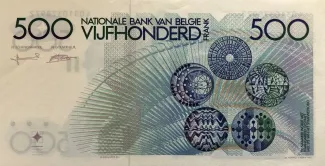 Belgium 500 Francs, 1980-1998 reverse