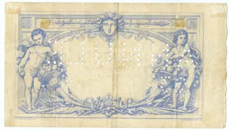 Belgium 50 Francs, 1871 reverse