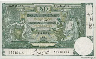 Belgium 50 Francs, 1926 image