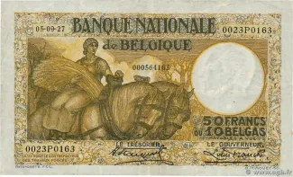 Belgium 50 Francs, 1928 image