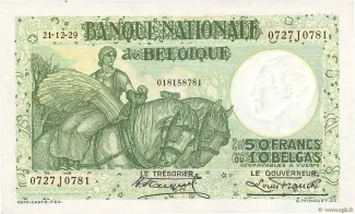 Belgium 50 Francs, 1935 image