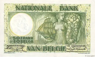 Belgium 50 Francs, 1928-1935 reverse