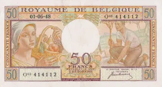 Belgium 50 Francs, 1956 image