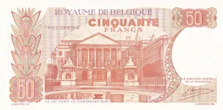 Belgium 50 Francs, 1966 reverse