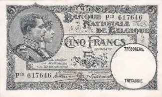 Belgium 5 Francs, 1931 image