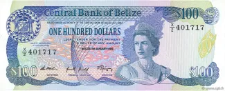 Belize 100 Dollars, 1983-1989