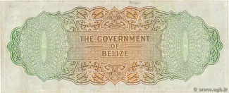 Belize 10 Dollars, 1974-1976 reverse