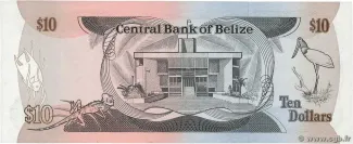 Belize 10 Dollars, 1983 reverse