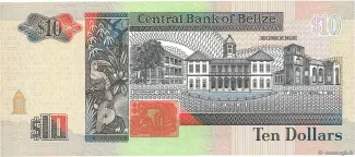 Belize 10 Dollars, 1996 reverse