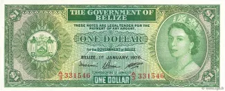 Belize 1 Dollar, 1974-1976