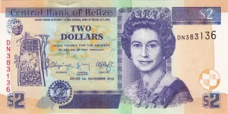 Belize 2 Dollars, 1999-2021