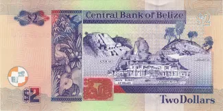 Belize 2 Dollars, 1999-2021 reverse