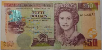 Belize 50 Dollars, 1997-2021