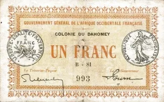 Benin 1 Franc, 1917