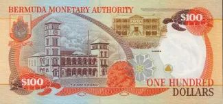 Bermuda 100 Dollars - Elizabeth II, 1996 reverse