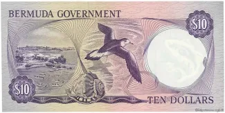 Bermuda 10 Dollars - Elizabeth II, 1970 reverse