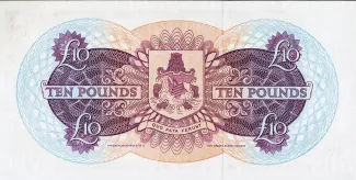 Bermuda 10 Pounds - Elizabeth II, 1964 reverse
