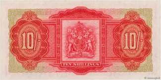 Bermuda 10 Shillings - Elizabeth II, 1952-1966 reverse