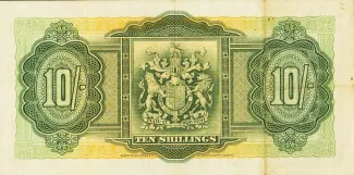 Bermuda 10 Shillings - George VI, 1937 reverse