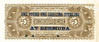 Bermuda 1 Pound 1 Shilling, 1880 reverse