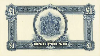 Bermuda 1 Pound - George V, 1927 reverse