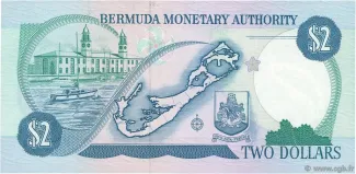 Bermuda 2 Dollars - Elizabeth II, 1988-1989 reverse