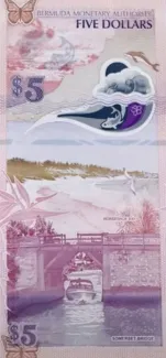 Bermuda 5 Dollars - Charles III, 2024 reverse