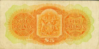 Bermuda 5 Pounds - George VI, 1941-1947 reverse