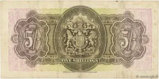 Bermuda 5 Shillings - George VI, 1937 reverse