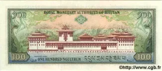 Bhutan 100 Ngultrum, 1994 reverse