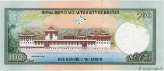 Bhutan 100 Ngultrum, 2000 reverse