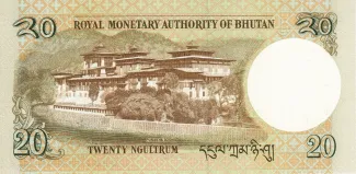 Bhutan 20 Ngultrum, 2006-2013 reverse