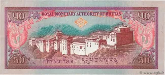 Bhutan 50 Ngultrum, 2000 reverse