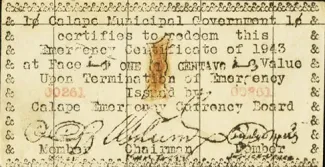 Bohol 1 Centavo, 1943 image