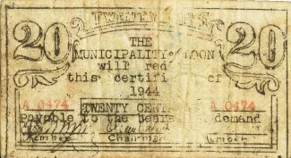 Bohol 20 Centavos, 1944 image