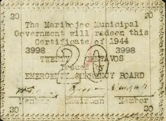 Bohol 20 Centavos, 1944 image