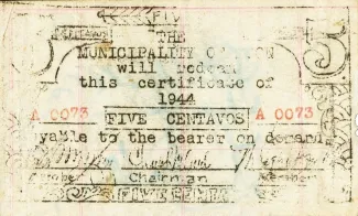 Bohol 5 Centavos, 1944 image