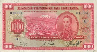 Bolivia 1.000 Bolivianos, 1928