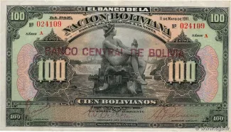 Bolivia 100 Bolivianos 1929, 1929