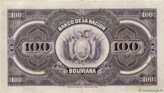 Bolivia 100 Bolivianos 1929, 1929 reverse