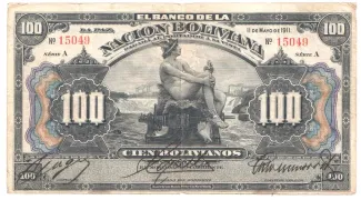 Bolivia 100 Bolivianos, 1911
