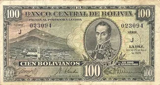 Bolivia 100 Bolivianos, 1928