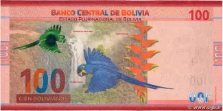 Bolivia 100 Bolivianos, 2019-2024 reverse