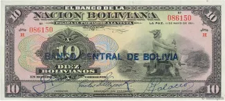 Bolivia 10 Bolivianos, 1929