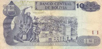 Bolivia 10 Bolivianos, 2001-2008 reverse