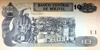 Bolivia 10 Bolivianos, 2011-2017 reverse