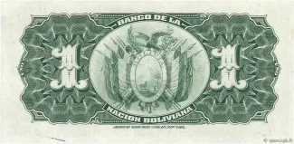 Bolivia 1 Boliviano 1929, 1929 reverse